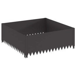 VidaXL Krawężnik do trawnika 100 x 100 x 35 cm Stal Czarny