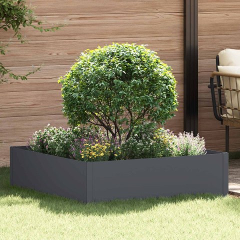 VidaXL Krawężnik do trawnika 100 x 100 x 35 cm Stal antracytowy