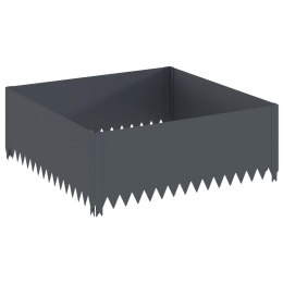 VidaXL Krawężnik do trawnika 100 x 100 x 35 cm Stal antracytowy