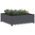 VidaXL Krawężnik do trawnika 100 x 100 x 35 cm Stal antracytowy