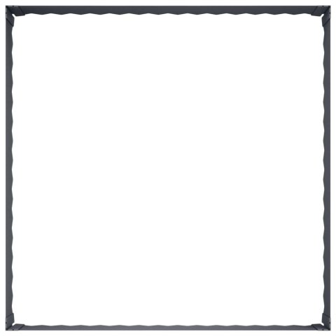 VidaXL Krawężnik do trawnika 100 x 100 x 35 cm Stal antracytowy