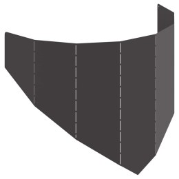 VidaXL Krawężnik do trawnika 100 x 45 cm Stal Czarny