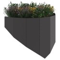 VidaXL Krawężnik do trawnika 100 x 45 cm Stal Czarny