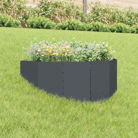 VidaXL Krawężnik do trawnika 100 x 45 cm Stal antracytowy