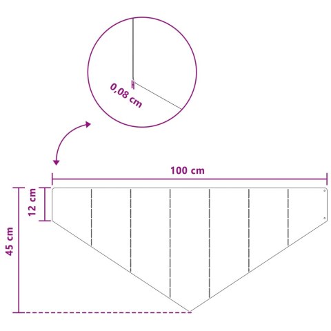VidaXL Krawężnik do trawnika 100 x 45 cm Stal antracytowy
