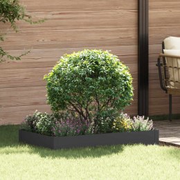 VidaXL Krawężnik do trawnika 100 x 60 x 20 cm Stal Czarny