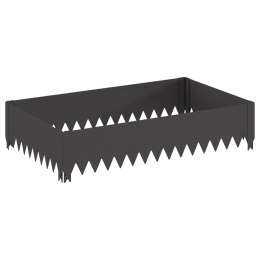 VidaXL Krawężnik do trawnika 100 x 60 x 20 cm Stal Czarny