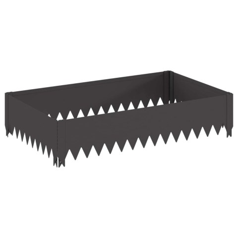 VidaXL Krawężnik do trawnika 100 x 60 x 20 cm Stal Czarny