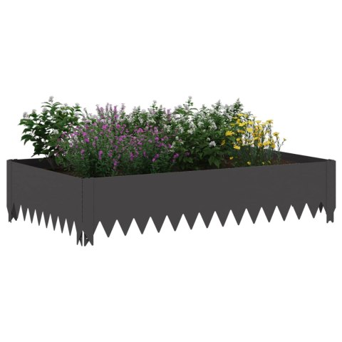 VidaXL Krawężnik do trawnika 100 x 60 x 20 cm Stal Czarny
