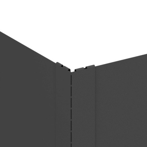 VidaXL Krawężnik do trawnika 100 x 60 x 20 cm Stal Czarny