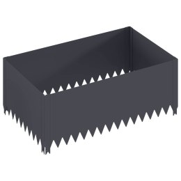 VidaXL Krawężnik do trawnika 100 x 60 x 35 cm Stal antracytowy