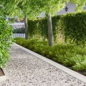 VidaXL Krawężnik do trawnika 20 szt. 100 x 10 x 8 cm Stal Biały