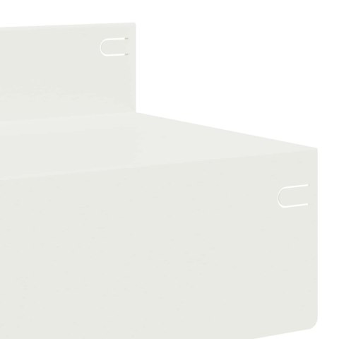 VidaXL Krawężnik do trawnika 20 szt. 100 x 10 x 8 cm Stal Biały