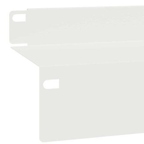 VidaXL Krawężnik do trawnika 20 szt. 100 x 10 x 8 cm Stal Biały