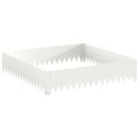 VidaXL Krawężnik do trawnika 4 szt. 100 x 100 x 20 cm Stal Biały