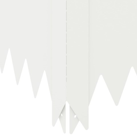 VidaXL Krawężnik do trawnika 4 szt. 100 x 100 x 20 cm Stal Biały