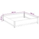 VidaXL Krawężnik do trawnika 4 szt. 100 x 100 x 20 cm Stal Biały