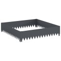 VidaXL Krawężnik do trawnika 4 szt. 100 x 100 x 20 cm Stal antracytowy