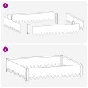VidaXL Krawężnik do trawnika 4 szt. 100 x 100 x 20 cm Stal antracytowy