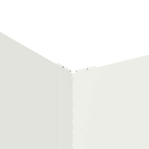 VidaXL Krawężnik do trawnika 4 szt. 100 x 100 x 35 cm Stal Biały