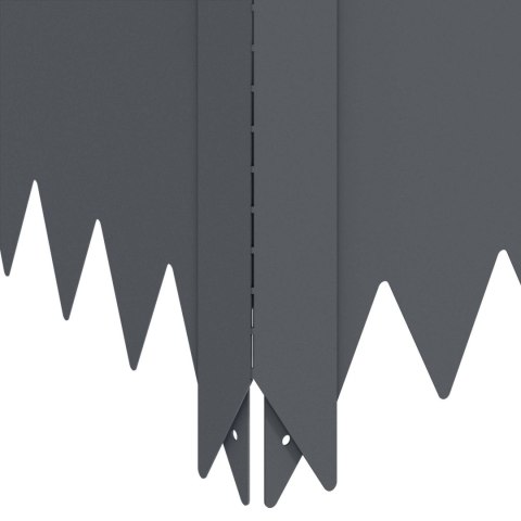 VidaXL Krawężnik do trawnika 4 szt. 100 x 100 x 35 cm Stal antracytowy