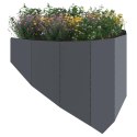 VidaXL Krawężnik do trawnika 4 szt. 100 x 45 cm Stal antracytowy