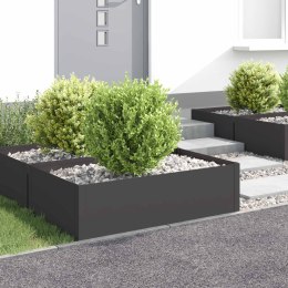 VidaXL Krawężnik do trawnika 4 szt. 100 x 60 x 35 cm Stal Czarny