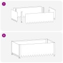 VidaXL Krawężnik do trawnika 4 szt. 100 x 60 x 35 cm Stal antracytowy