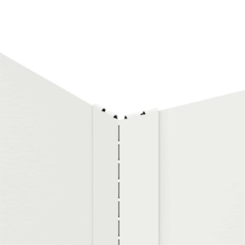 VidaXL Krawężnik do trawnika 4 szt. 60 x 60 x 35 cm Stal Biały