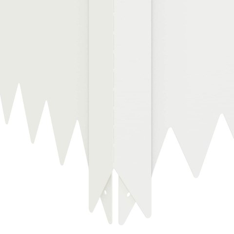 VidaXL Krawężnik do trawnika 4 szt. 60 x 60 x 35 cm Stal Biały