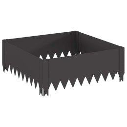 VidaXL Krawężnik do trawnika 60 x 60 x 20 cm Stal Czarny