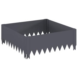VidaXL Krawężnik do trawnika 60 x 60 x 20 cm Stal antracytowy