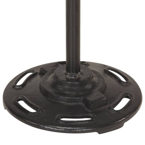 VidaXL Lampa podłogowa z 2 kloszami, czarna, E27, żeliwo