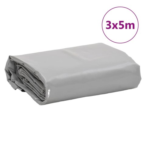 PLANDEKA PŁACHTA OKRYCIOWA OCHRONNA SZARA 3X5M 650G/M²