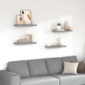 VidaXL Półki ścienne, 4 szt., szare, 60x23,5x3,8 cm, MDF