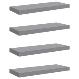 VidaXL Półki ścienne, 4 szt., szare, 60x23,5x3,8 cm, MDF