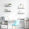 VidaXL Półki ścienne, 4 szt., szare, 60x23,5x3,8 cm, MDF