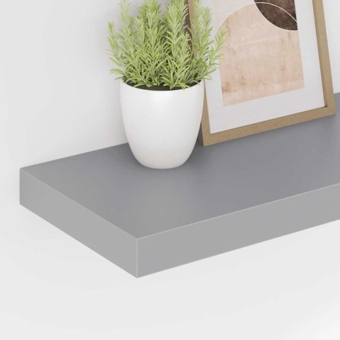 VidaXL Półki ścienne, 4 szt., szare, 60x23,5x3,8 cm, MDF