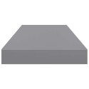 VidaXL Półki ścienne, 4 szt., szare, 60x23,5x3,8 cm, MDF