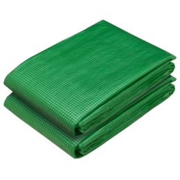 PLANDEKA OCHRONNA WODOODPORNA UV Z OCZKAMI 2 SZT. ZIELONA 4X4M 260GSM PE