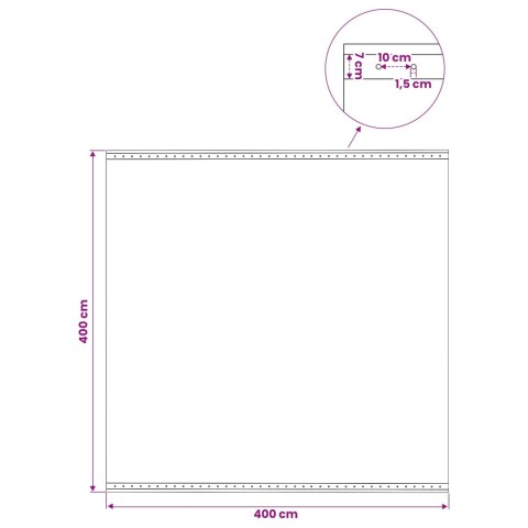 PLANDEKA OCHRONNA WODOODPORNA UV Z OCZKAMI 2 SZT. ZIELONA 4X4M 260GSM PE