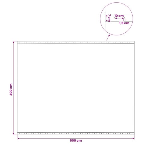 PLANDEKA OCHRONNA WODOODPORNA UV Z OCZKAMI 2 SZT. ZIELONA 4X5M 260GSM PE