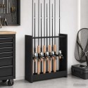 VidaXL Stojak na kij bilardowy Drewno inżynieryjne 60 x 20 x 57 cm