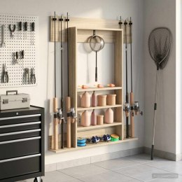 VidaXL Stojak na kij bilardowy Drewno inżynieryjne 93 x 12 x 103 cm