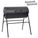 VidaXL Grill beczkowy z 2 rusztami do gotowania 3 szt. 80 x 73 x 90 cm