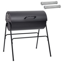 VidaXL Grill beczkowy z 2 rusztami do gotowania 3 szt. 80 x 73 x 90 cm