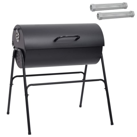 VidaXL Grill beczkowy z 2 rusztami do gotowania 3 szt. 80 x 73 x 90 cm