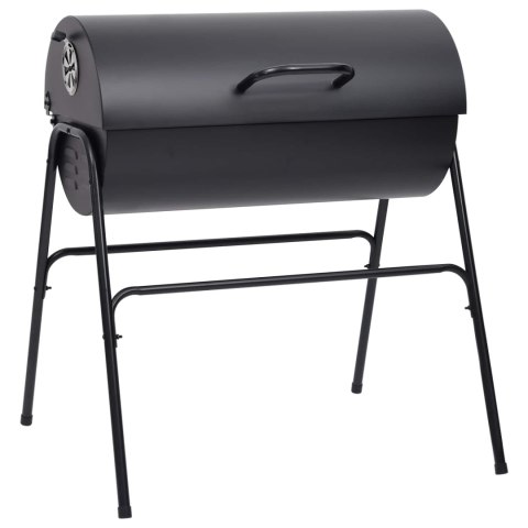 VidaXL Grill beczkowy z 2 rusztami do gotowania 3 szt. 80 x 73 x 90 cm