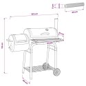 VidaXL Grill na świeżym powietrzu 103 x 60 x 113 cm Stal Czarny