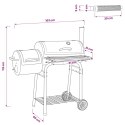 VidaXL Grill na świeżym powietrzu 103 x 60 x 113 cm Stal Czarny
